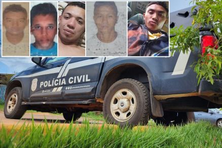 Trabalhadores Walyson, Wallison, Mefibozete, Wermison e Diego (detalhe), que desapareceram em VG