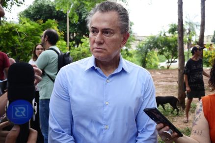 O desembargador Orlando Perri, que visitou as redondezas da Rodoviria e o Beco do Candeeiro 
