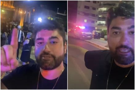 O empresrio Andr Miguel Pagnoncelli fez vdeos relatando a abordagem