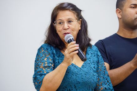 A secret�ria municipal de Educa��o, Solange Dias, que falou sobre a manuten��o de escolas