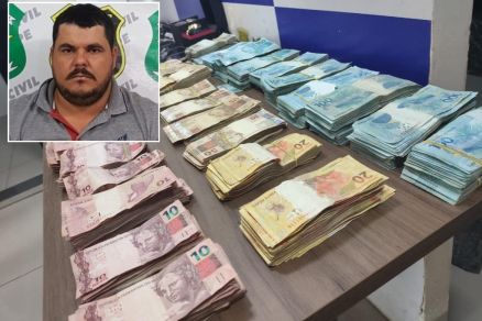 Ao que matou o assaltante Antnio Edilson (em detalhe) localizou R$ 320 mil