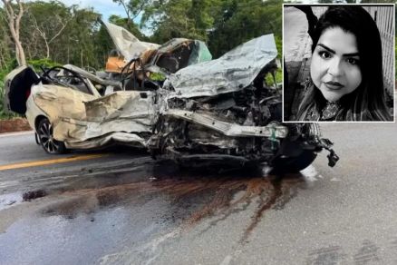 Pryscilla Bandeira (em detalhe), que morreu aps grave acidente em Cceres