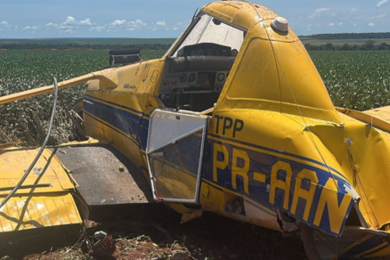 A aeronave que caiu na manh� desta quinta em Canarana