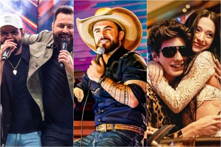 a dupla sertaneja Diego e Arnaldo, o humorista Marcus Cirillo e filme novo 