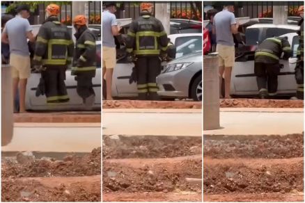Imagens mostram a��o do Corpo de Bombeiros 