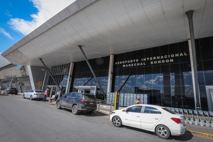 O Aeroporto Internacional Marechal Rondon, que fica em Vrzea Grande