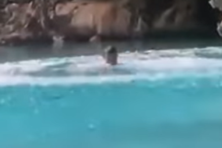 Fiscalizao flagra turistas banhando na Lagoa Azul e so notificados