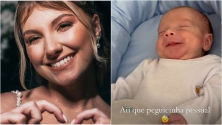 Isabel Veloso mostra rostinho do filho pela primeira vez aps alta