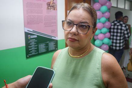 A presidente da Cmara Municipal, vereadora Paula Calil
