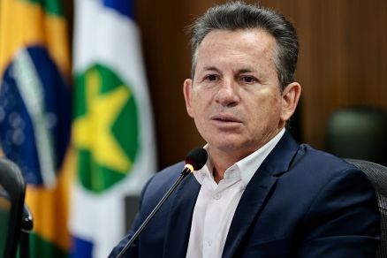 O governador do Estado Mauro Mendes, que elogiou o trabalho da Polcia Civil