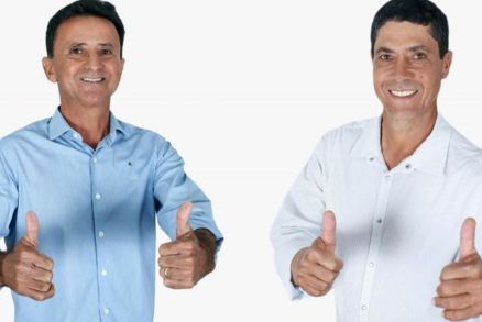 O prefeito Ademir Felcio, o 'Mirim', e o seu vice, Joo Raposa