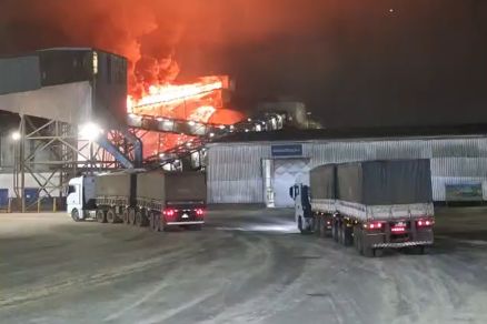 Incndio em correia transportadora no terminal da Rumo 