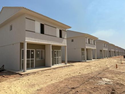 Casa do Programa SER Famlia Habitao em construo no bairro do Pedra 90, em Cuiab