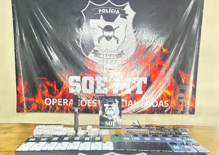 Materiais apreendidos pela Polcia Penal