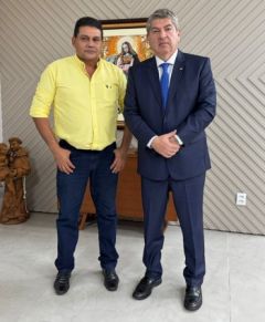 Conselheiro Guilherme Antonio Maluf e presidente da C�mara de V�rzea Grande, Wanderley Cerqueira