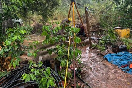 O po�o onde o trabalhador caiu tinha 20 metros de profundidade