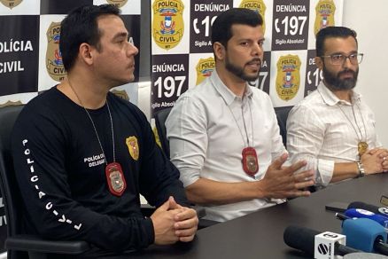 Os delegados Antenor Pimentel Marcondes, Gustavo Belo e Rodrigo Azem	