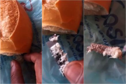 Gilete supostamente encontrada dentro de po comprado em mercado de Vrzea Grande 