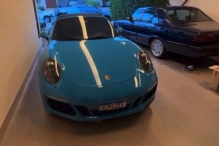 O Porsche apreendido na manh� desta quinta