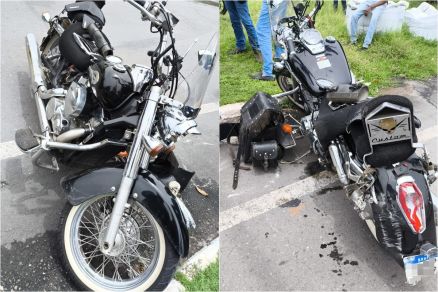 Vtima foi arremessada de motociclista Honda Shadow 750 