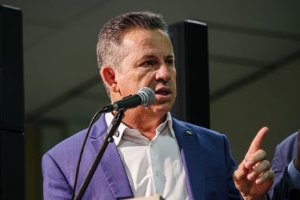 O governador Mauro Mendes, que falou sobre pauta ambiental internacional