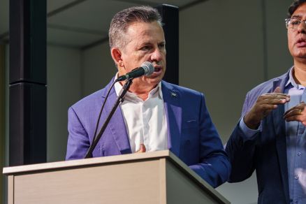 O governador Mauro Mendes: 