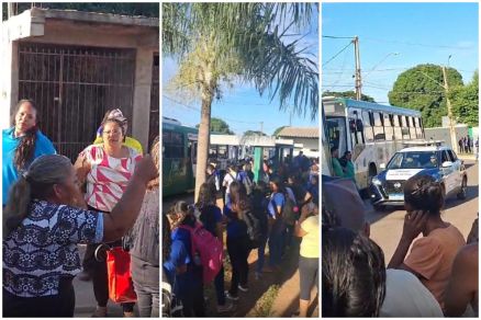 Usurios do coletivo da empresa Caribus formaram multido nos pontos, aps ficarem sem transporte