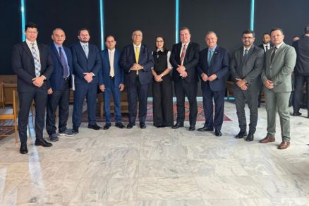 Os parlamentares de MT e o ministro Flvio Dino (ao centro)