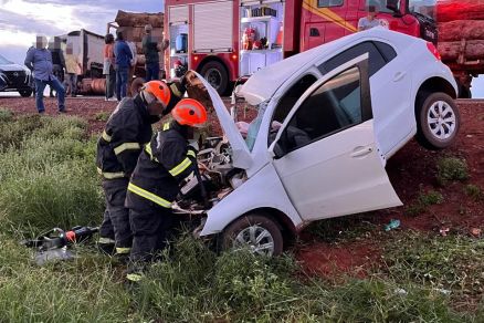 O Corpo de Bombeiros foi acionado para prestar socorro �s v�timas