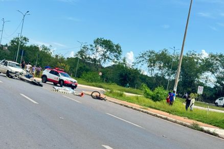 Local onde aconteceu o acidente, na tarde desta quinta-feira
