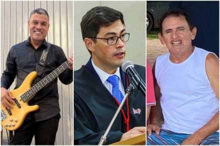 Representante comercial Celso Padilha; Deosdete Cruz, que disputa vaga;  Dorismar Guimar�es, que sofreu tentativa de latrocinio 