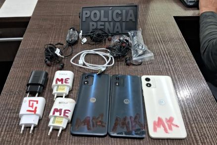 Polcia Penal evita entrada de celulares em penitenciria de Rondonpolis