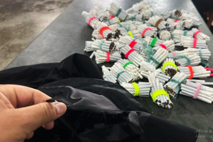 Os cigarros apreendidos com o advogado, nesta segunda-feira