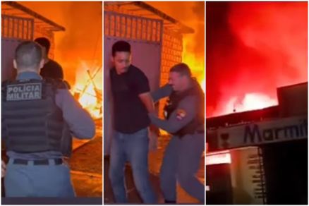 PM realizou a priso do homem acusado do incendiar residncia em Sinop 