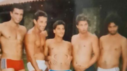 Kleber Bambam, Tuca Andrada, Bruno Gagliasso, Mrio Frias e Estevam Ciavatta de sunga