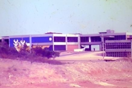 Fotografia mostra as obras do Palcio Paiagus 