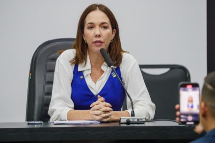 A vereadora Maysa Leo, que falou sobre o projeto de lei que extingue a Arsec