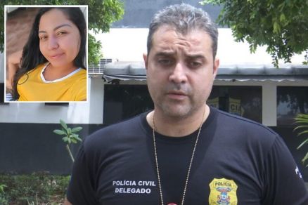 O delegado Bruno Frana, que acredita que Luana (detalhe) foi torturada e morta