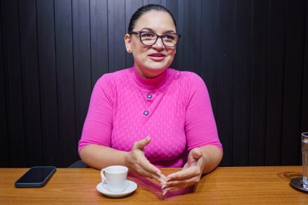 A vereadora e primeira-dama de Cuiab, Samantha Iris, que falou sobre atuao na Cmara e gesto de Abilio