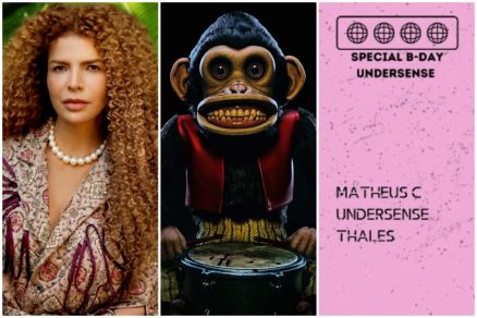 A cantora Vanessa da Mata, banner do filme O Macaco e evento do Frvin