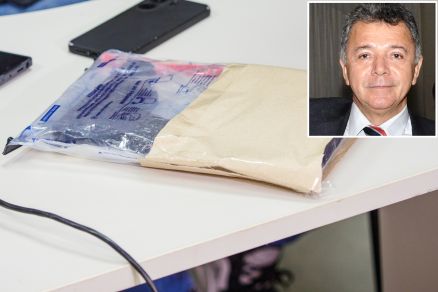 A arma usada para matar o advogado Renato Nery (detalhe)