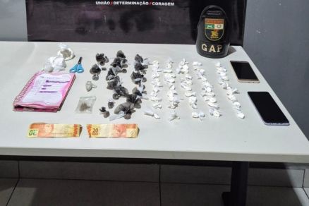 O material apreendido foi levado  Central de Flagrantes de Vrzea Grande