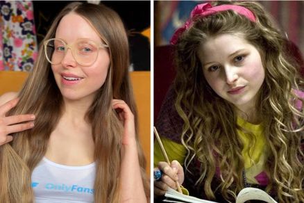 Jessie Cave agora e na poca de 'Harry Potter'