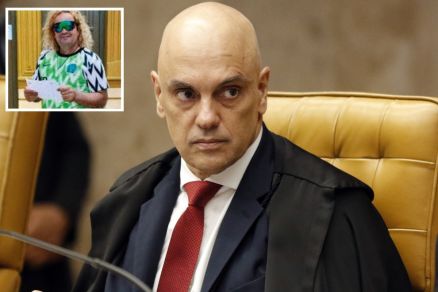 O ministro Alexandre de Moraes, relator do processo que condenou Jos� de Arimateia Gomes dos Santos (no detalhe) 