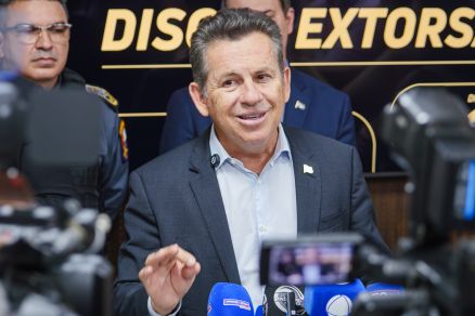 O governador Mauro Mendes