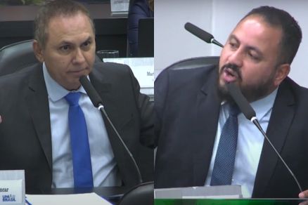 Os vereadores Dilemrio Alencar e Jeferson Siqueira, que discutiram na Cmara