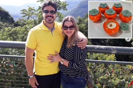 Marcelo Rondon e Vanusa Berti (em detalhe) produzem as velas h� tr�s anos