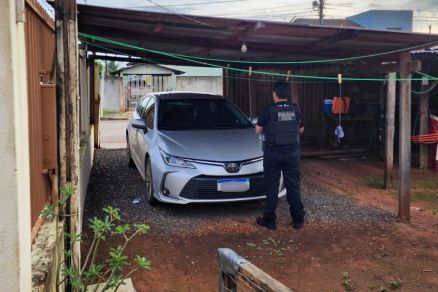 Veculo apreendido na operao realizada nesta quinta-feira 