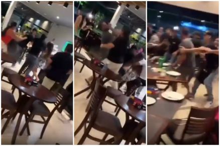 Clientes filmaram briga generalizada e vdeo foi publicado na internet