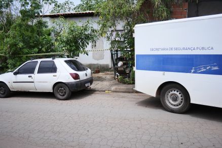 Local do crime onde a grvida menor de idade foi assassinada em Cuiab